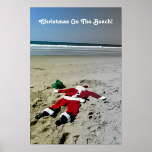 Christmas On The Beach Poster! Poster