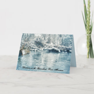 Christmas on the Beaverhead River, Montana Holiday Card