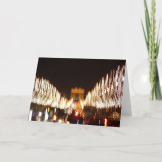 Christmas on the Champs-Elysees in Paris Holiday Card