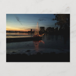 Christmas on the Charles Holiday Postcard