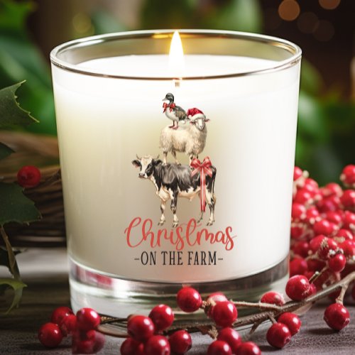 Christmas on the Farm Barnyard Animal Scented Candle