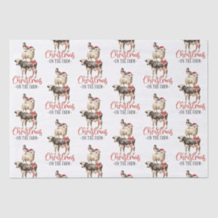 Christmas on the Farm Barnyard Animal Tissue Paper