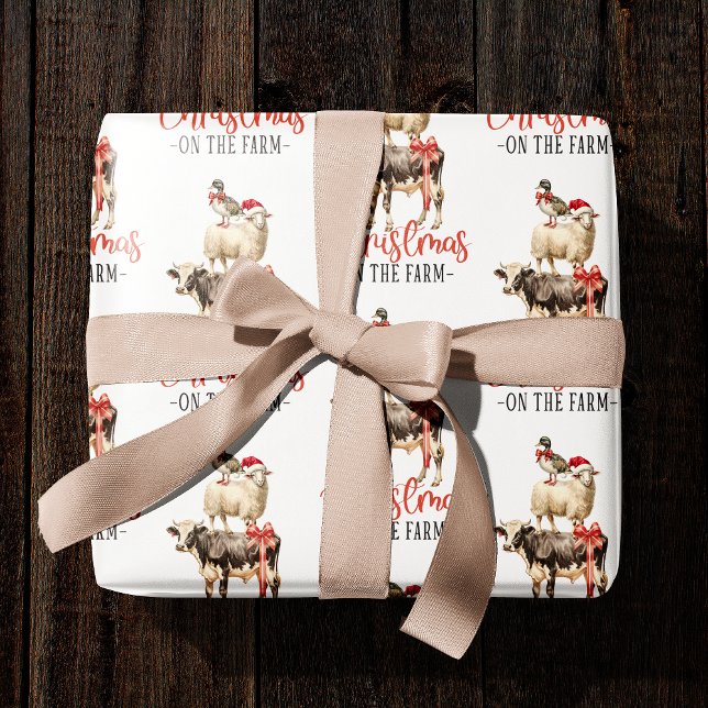 Christmas on the Farm Barnyard Animal Wrapping Paper (Creator Uploaded)