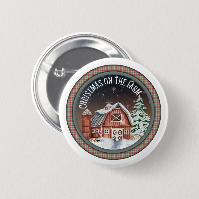 Christmas on the Farm Button (Front & Back)