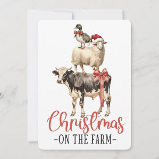 Christmas On The Farm, Farmhouse Christmas Holiday Card