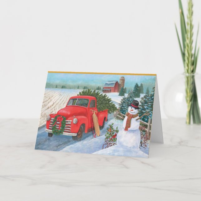 Christmas On The Farm Holiday Card (Front)