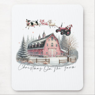 Christmas on the Farm,Merry Christmas Mouse Pad