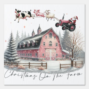 Christmas on the Farm,Merry Christmas Sign