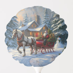Christmas One-horse Sleigh Santa Balloon