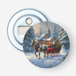 Christmas One-horse Sleigh Santa Bottle Opener