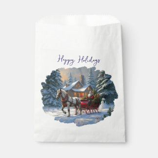 Christmas One-horse Sleigh Santa Favor Bag