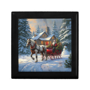 Christmas One-horse Sleigh Santa Gift Box