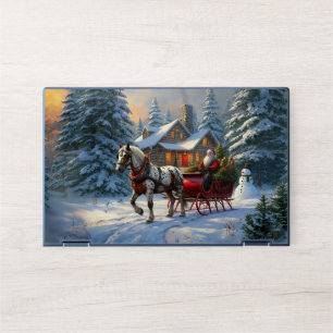 Christmas One-horse Sleigh Santa HP Laptop Skin