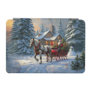 Christmas One-horse Sleigh Santa iPad Mini Cover
