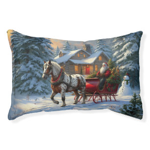 Christmas One-horse Sleigh Santa Pet Bed