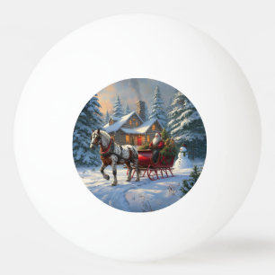Christmas One-horse Sleigh Santa Ping Pong Ball