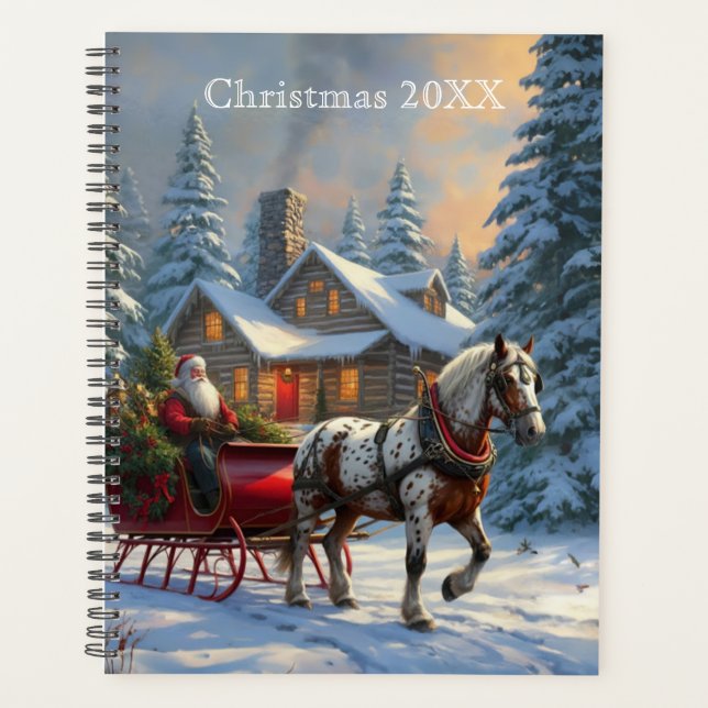 Christmas One-horse Sleigh Santa Planner (Front)