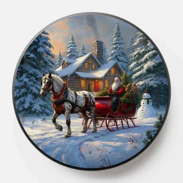 Christmas One-horse Sleigh Santa PopSocket (Popsocket)