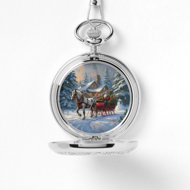 Christmas One-horse Sleigh Santa Watch (Front)