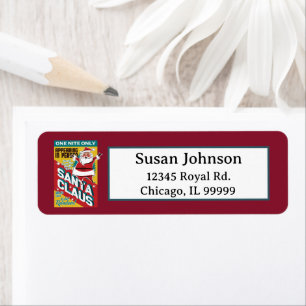 Christmas One Night Only Santa Claus in Person Label