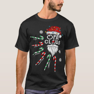 Christmas Opa Claus Opa Beard Candy T-Shirt