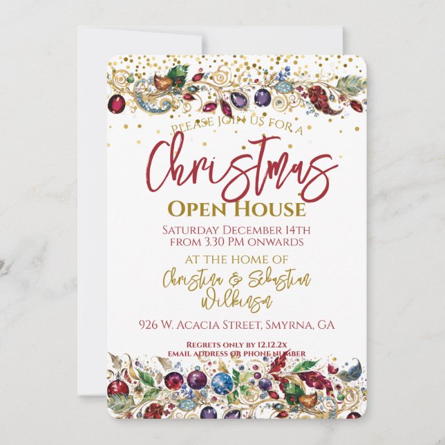 Christmas Open House Invitation (Front)