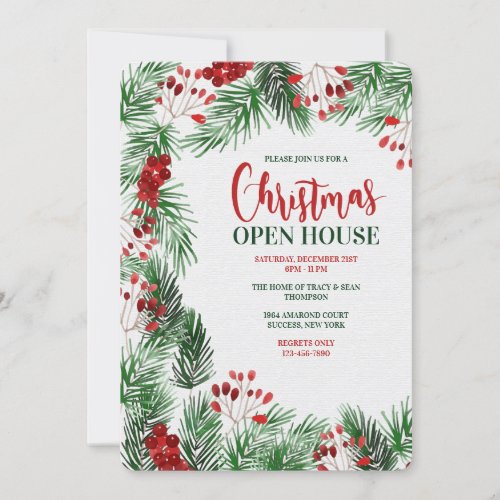 Christmas Open House Invitation