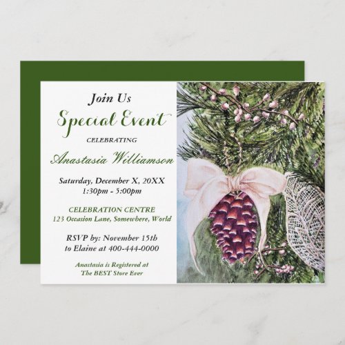 Christmas Open House PARTY EVENT INVITE