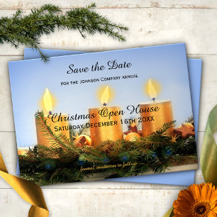 Christmas Open House Save the Date Card