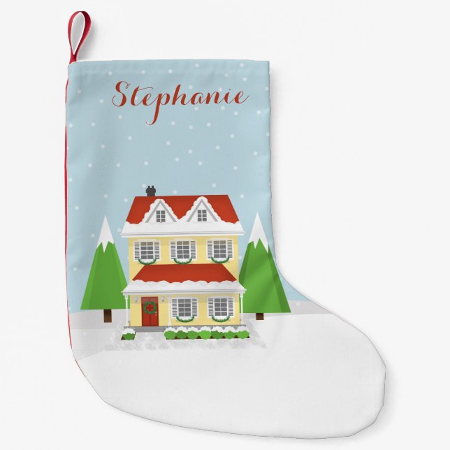 Christmas Open House Small Christmas Stocking (Front)
