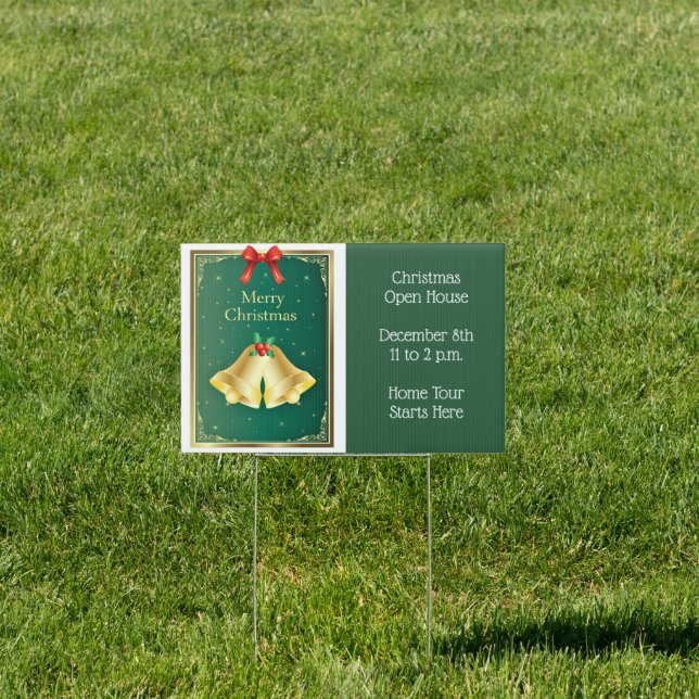 Christmas Open House Template Yard Sign (Insitu)