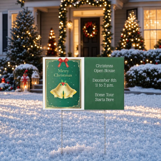 Christmas Open House Template Yard Sign (Creator Uploaded)