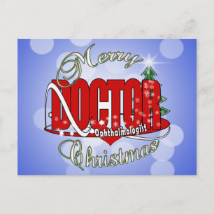 CHRISTMAS Ophthalmologist EYE DOCTOR Holiday Postcard