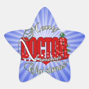CHRISTMAS Ophthalmologist EYE DOCTOR Star Sticker