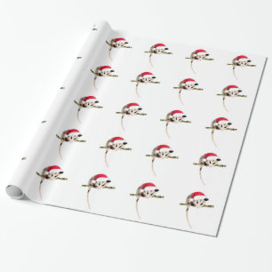 Christmas opossum wrapping paper