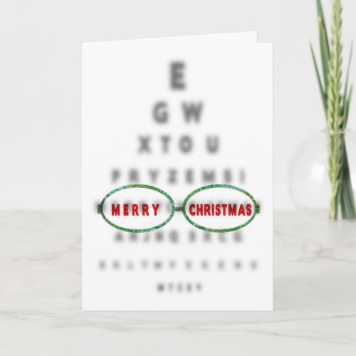 CHRISTMAS _ Optometrists _ EYE CHART Holiday Card