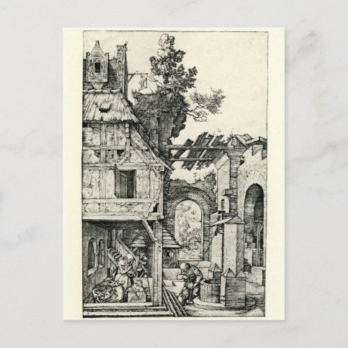 Christmas or Christs birth by Albrecht Durer Holiday Postcard