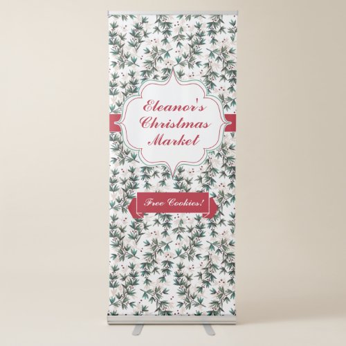 Christmas or Winter Holiday Sale or Party Retractable Banner