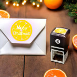 Christmas orange fruit self-inking stamp<br><div class="desc">This illustration features a drawing of an orange paired with a short text in an elegant font. The design complements the 'Christmas Mulled Wine Savory Collection, ' making this stamp a perfect addition to purchases from the same collection. The text can also be easily personalized.</div>