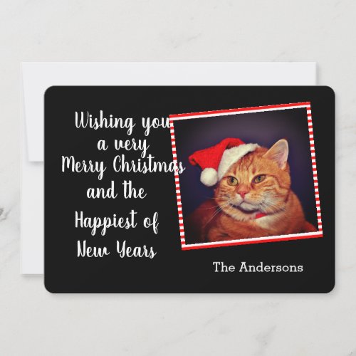Christmas Orange Tabby Cat Holiday Card