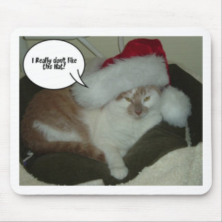 Christmas Orange Tabby Mouse Pad