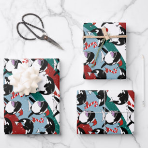 Christmas Orca Killer Whale Wrapping Paper Sheets