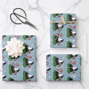 Christmas Orca Killer Whale Wrapping Paper Sheets