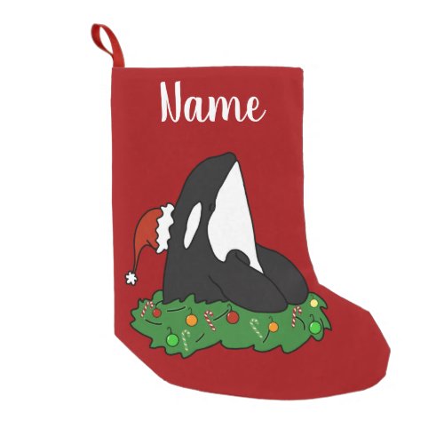 Christmas Orca Small Christmas Stocking