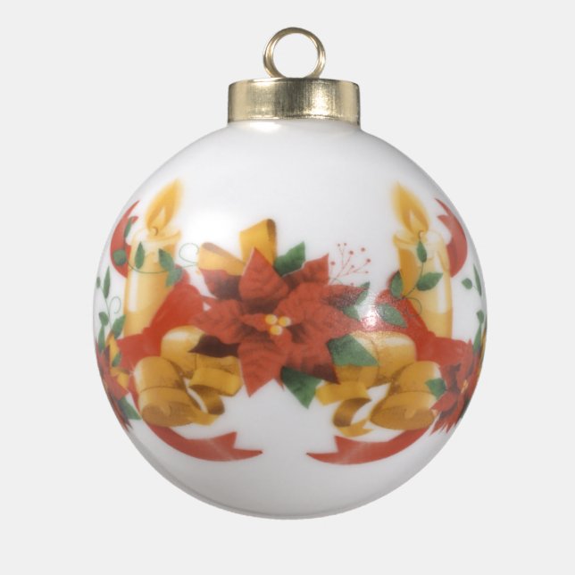Christmas Ordaments Ceramic Ball Christmas Ornament (Back)