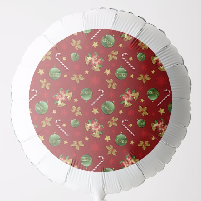 Christmas Ornamant  & Candy Cane Pattern Balloon (Front)
