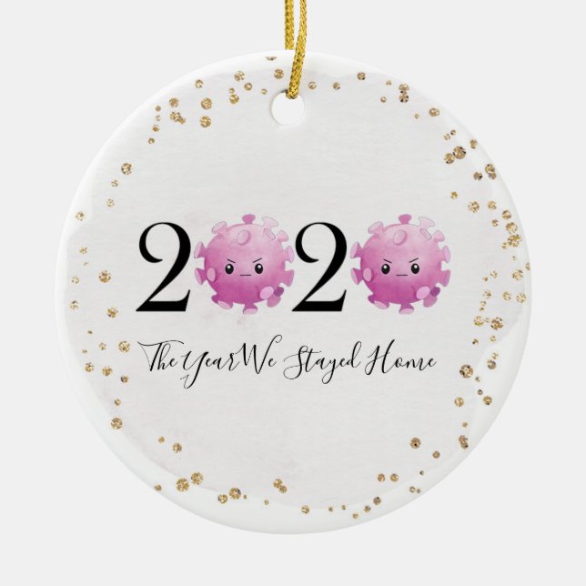Christmas Ornament 2020 Quarantine Virus Pandemic (Front)
