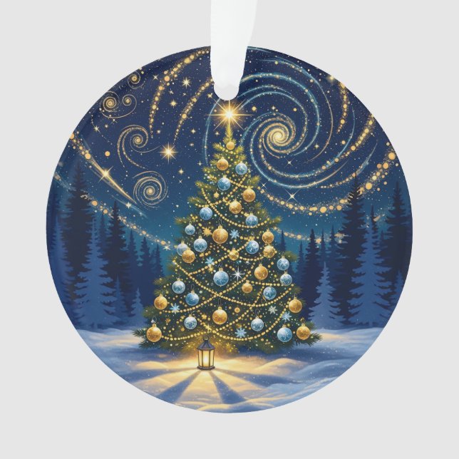 Christmas Ornament 2025 – Winter Night Tree 2 (Front)