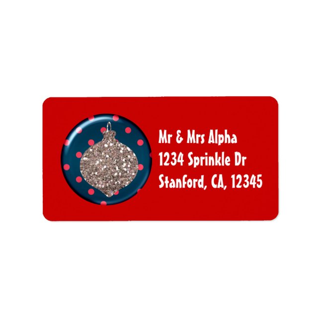 Christmas Ornament Ball Label (Front)