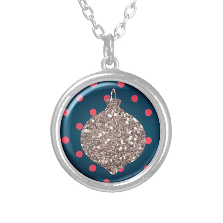 christmas ball necklace